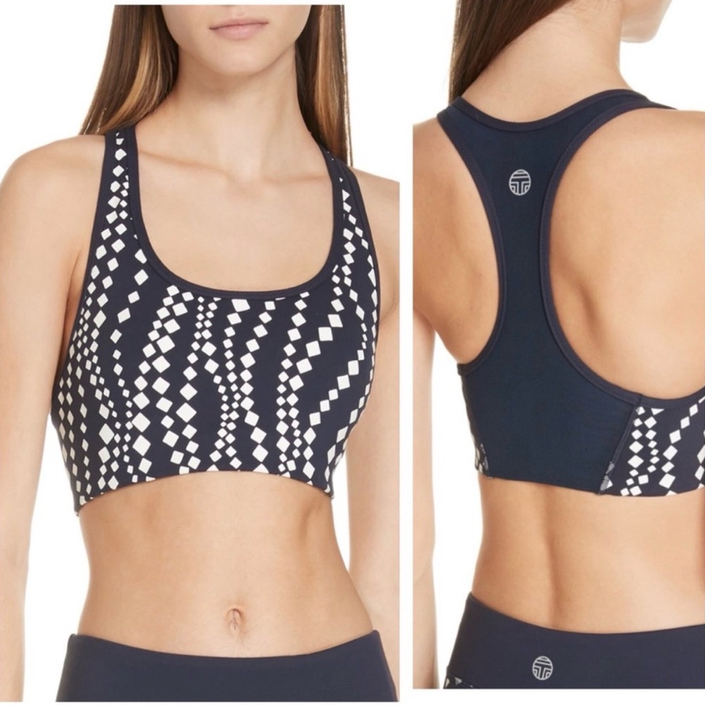 Tory Sport Diamond Waves Reflective Sports Bra